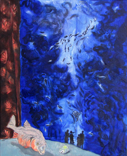 Aquarium - 12F (61 x 50) -huile sur toile